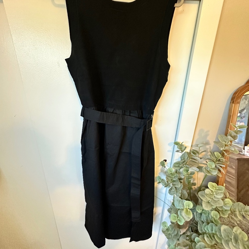 Steve Madden belted dress with knit top